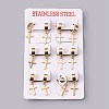 304 Stainless Steel Hoop Earrings X-EJEW-O087-01-3
