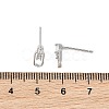 SHEGRACE Brass Micro Pave Cubic Zirconia Stud Earrings XGRQ4N847-727P-3