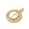 Brass Micro Pave Clear Cubic Zirconia Pendants KK-I708-04C-G-2
