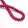 Faceted Rondelle Dyed Natural White Jade Bead Strands G-R343-4x6-07-3
