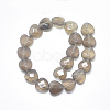 Natural Grey Agate Beads Strands G-S357-E01-08-2