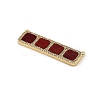 Brass Micro Pave Clear Cubic Zirconia Connector Charms CU-CBA30E8-01G-B07-2