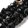 Natural Black Agate Beads Strands G-H295-B01-15-2