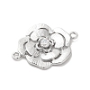 Brass Pave Glass Connector Charms KK-Z073-32P-01-2