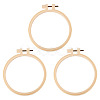 Plastic Imitation Bamboo Cross Stitch Embroidery Hoops TOOL-TADJ0001-03C-1