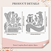 2Pcs 2 Styles Carbon Steel Cutting Dies Stencils DIY-WH0309-2057-2