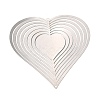 Heart 201 Stainless Steel 3D Rotating Hanging Wind Spinner STAS-C166-03B-P-1