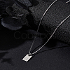 1Pc Stainless Steel Letter Rectangle Pendant Necklaces NJEW-LP0001-34G-P-3
