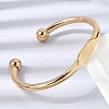 304 Stainless Steel Cuff Bangles BJEW-D408-31G-5