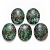 Synthetic Gold Line Imperial Jasper Cabochons G-R457-02E-1