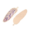 Spray Painted Brass Pendants KK-CBACEE9-01KCG-02-2