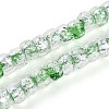 Luminous Handmade Silver Foil Glass Beads Strands FOIL-N029-02B-06-1