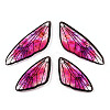 Transparent Resin Wing Pendants Set RESI-TAC0021-01B-4