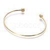 Brass Cuff Bangles BJEW-P245-04G-2