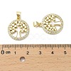 Brass Micro Pave Cubic Zirconia Pendants KK-D384-06G-03-3
