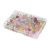 160Pcs Frosted Transparent Glass Charms PALLOY-ME00024-7