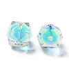 Two Tone UV Plating Rainbow Iridescent Acrylic Beads TACR-D010-02A-3
