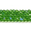 Transparent Electroplate Glass Beads Strands EGLA-A039-T4mm-L03-1