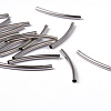 Curved Brass Tube Beads X-EC297-NF-3