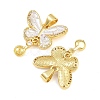 Brass Micro Clear Cubic Zirconia Peg Bails Pin Pendants KK-CBA6A75-51B-G-2