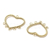304 Stainless Steel Chandelier Component Heart Links High Polished STAS-L022-140G-2