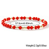Acrylic & Brass Round Beaded Stretch Bracelets for Women QH9585-5-2