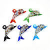 Handmade Silver Foil Lampwork Big Pendants LAMP-T023-13-1