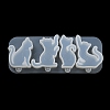 Cat Shape Pendant DIY Silhouette Silicone Mold X1-DIY-K067-02B-5
