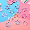 12Pcs Spray Paint Alloy Spring Gate Rings FIND-TA0010-90-5