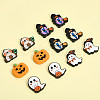 CHGCRAFT 10pcs 5 style Halloween Silicone Beads SIL-CA0002-47-3