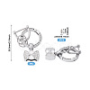 1Pc DIY Alloy Rhinestone Spring Gate Rings Keychains FIND-TA0008-54B-P-3