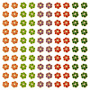 200Pcs 5 Colors Alloy Enamel Bead Caps FIND-TA0008-37-3
