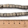 Natural Gold Pyrite/Golden Pyrite Beads Strands G-F833-F01-01-5
