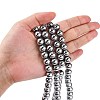 Non-magnetic Synthetic Hematite Beads Strands G-S096-10mm-3-5