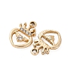 Alloy Rhinestone Pendants PALLOY-S052-01G-A-2