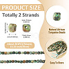 2 Strands Natural African Turquoise(Jasper) Beads Strands G-TA0003-42-3