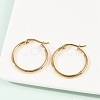 PVD Vacuum Plating 201 Stainless Steel Hoop Earrings with 304 Stainless Steel Pins for Women EJEW-D279-12G-02-4