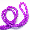 Baking Paint Imitation Jade Glass Round Bead Strands X-DGLA-Q021-6mm-27-3