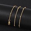 Ion Plating(IP) 304 Stainless Steel Satellite Chain Necklace for Men Women X-NJEW-M200-05G-2
