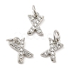 Brass Micro Pave Grade AAA Cubic Zirconia Charms ZIRC-P067-11P-X-NR-1
