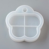 DIY 4 Compartments Flower Layered Rotating Storage Box AJEW-D046-02A-1