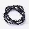 Natural Black Onyx Round Beads Strands GSR3mmC097-3