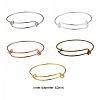 10Pcs 5 Color Adjustable Brass Expandable Bangle Making BJEW-LS0001-02-2