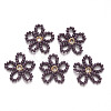 Glass Seed Beads Pendants FIND-R086-06F-1