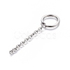 Tarnish Resistant 304 Stainless Steel Split Key Ring Clasps STAS-L226-009A-1