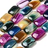 Natural Striped Agate/Banded Agate Beads Strands G-B137-B01-01-3
