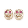 Brass Micro Pave Cubic Zirconia Beads KK-M241-01O-2