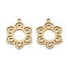 Hollow 201 Stainless Steel Pendants STAS-F337-10B-G-1