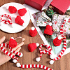 12Pcs Woolen Crochet Mini Hat with Pom Pom Ball with 12Pcs Mini Knitting Wool Yarn Scarf with 1Pc Rectangle Plastic Bags AJEW-SC0003-46A-3