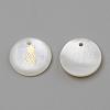 Freshwater Shell Pendants SHEL-Q010-009G-2
